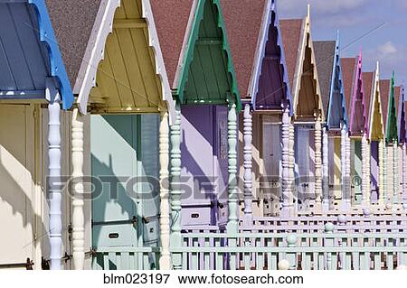 Row of Colorful Beach Homes View Large Photo Image Stock Photo - Row of Colorful Beach Homes. Fotosearch
