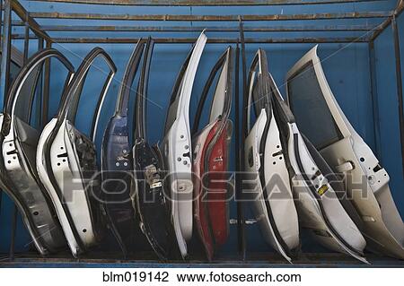 Row of Dismantled Car Doors View Large Photo Image Stock Image - Row of Dismantled Car Doors. Fotosearch