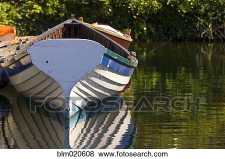 Rowboat in Water View Large Photo Image Stock Photo - Rowboat in Water. Fotosearch