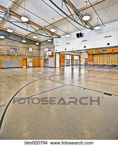 School Gymnasium View Large Photo Image Picture - School Gymnasium. Fotosearch