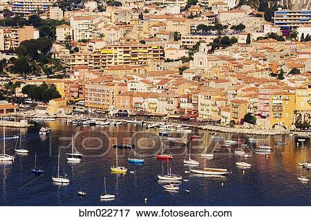 Seaside Town of Villefranche sur Mer in Southern France View Large Photo Image Stock Photo - Seaside Town of Villefranche sur Mer in Southern France. Fotosearch
