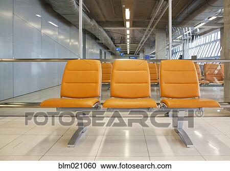 Stock Image - Seating at Airport. Fotosearch