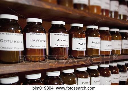 Shelves full of jars in an Apothecary shop View Large Photo Image Picture - Shelves full of jars in an Apothecary shop . Fotosearch