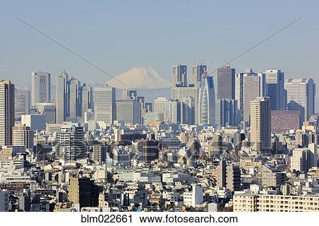 Shinjuku Skyline with Mt Fuji View Large Photo Image Stock Image - Shinjuku Skyline with Mt Fuji. Fotosearch