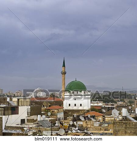 Skyline of Acre and the Jezzar Pasha Mosque View Large Photo Image Stock Image - Skyline of Acre and the Jezzar Pasha Mosque. Fotosearch