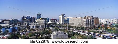 Skyline of Downtown Beijing View Large Photo Image Stock Photo - Skyline of Downtown Beijing. Fotosearch