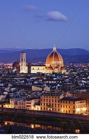 Skyline of Florence from the Piazza Michelangelo at Dawn View Large Photo Image Stock Photo - Skyline of Florence from the Piazza Michelangelo at Dawn. Fotosearch