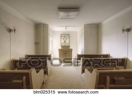 Small religious room, a former chapel with pews View Large Photo Image Stock Photography - Small religious room, a former chapel with pews. Fotosearch