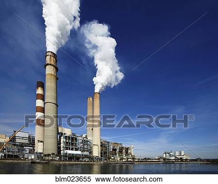 Smokestacks Billowing Smoke View Large Photo Image Stock Photography - Smokestacks Billowing Smoke. Fotosearch