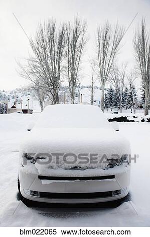 Snow-Covered Car View Large Photo Image Stock Photography - Snow-Covered Car. Fotosearch