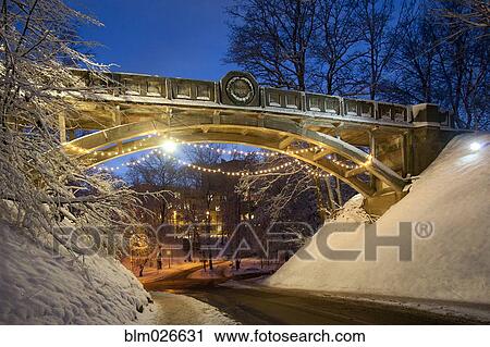Stock Image - Snow Covered Devil`s Bridge . Fotosearch