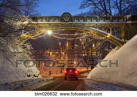 Stock Image - Snow Covered Devil`s Bridge . Fotosearch