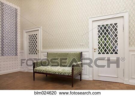 Stock Image - Sofa in Alatskivi Castle. Fotosearch