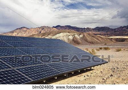 Stock Photography - Solar panels in Death Valley. Fotosearch