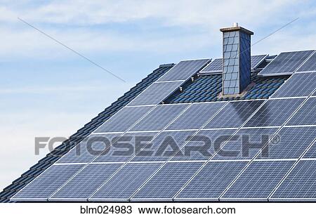 Stock Image - Solar panels in Germany. Fotosearch