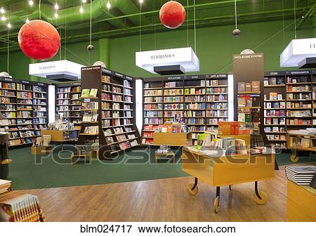 Spacious Bookstore Interior View Large Photo Image Stock Photo - Spacious Bookstore Interior. Fotosearch