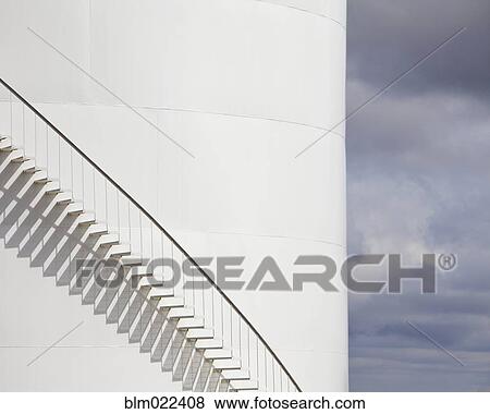 Stock Photo - Staircase on an Oil Tank. Fotosearch
