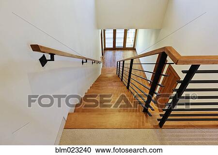Stairs in a Modern Home View Large Photo Image Stock Image - Stairs in a Modern Home. Fotosearch