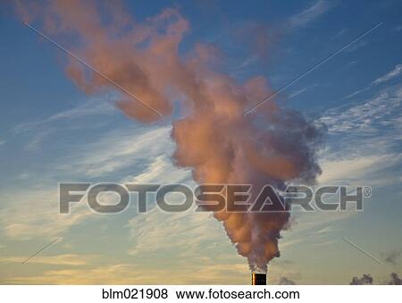 Steam from Smokestack View Large Photo Image Stock Photo - Steam from Smokestack. Fotosearch