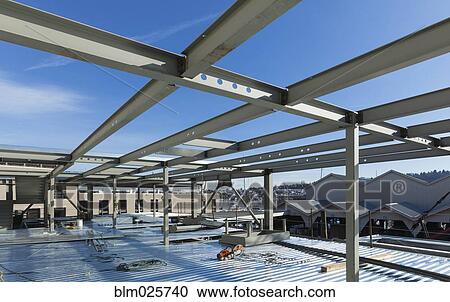 Steel construction of an office building View Large Photo Image Stock Image - Steel construction of an office building. Fotosearch