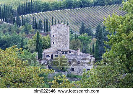 Stone Farmhouse near Montefioralle View Large Photo Image Stock Photograph - Stone Farmhouse near Montefioralle. Fotosearch
