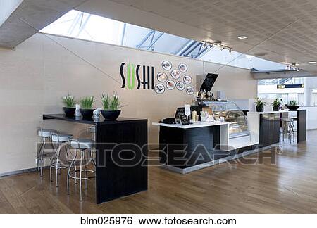 Stock Photograph - Sushi bar in Tallinn Airport. Fotosearch