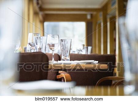 Stock Photo - Table with Glasses. Fotosearch