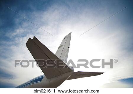Stock Image - Tail of a Plane. Fotosearch