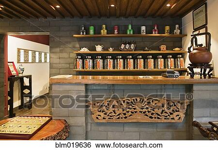Tea Urns on Display in a Teashop View Large Photo Image Stock Photograph - Tea Urns on Display in a Teashop. Fotosearch