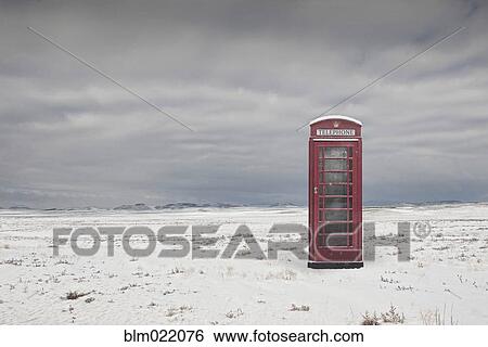 Telephone Box in Remote Location View Large Photo Image Stock Photograph - Telephone Box in Remote Location. Fotosearch