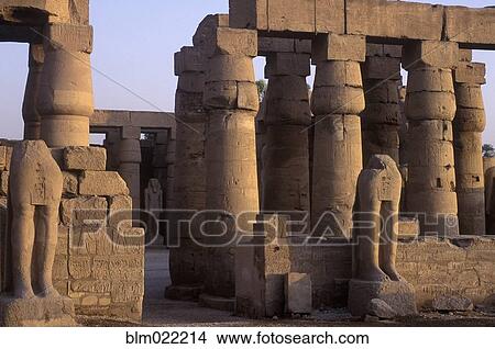 Picture - Temple Ruins at Karnak, Luxor, Egypt. Fotosearch