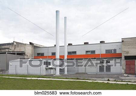 The exterior of a factory View Large Photo Image Stock Image - The exterior of a factory . Fotosearch