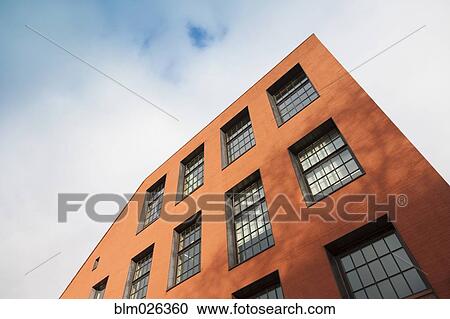 Stock Image - The new building at Narva College, Red brick building exterior. Fotosearch