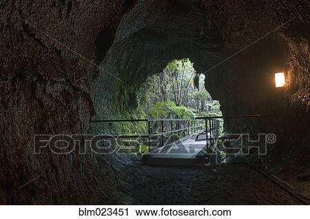 Stock Image - Thurston Lava Tube. Fotosearch