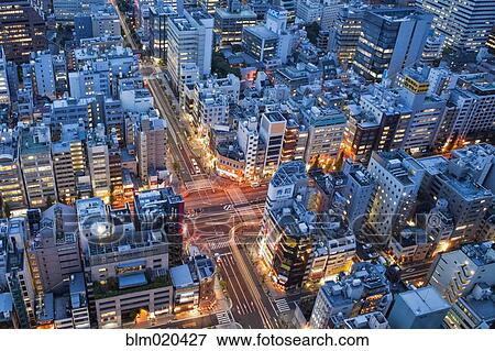 Stock Photo - Tokyo Lights at Night. Fotosearch