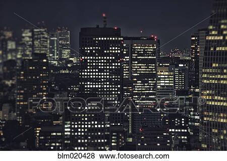 Stock Photo - Tokyo Lights at Night. Fotosearch