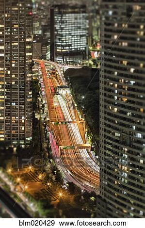 Tokyo Lights at Night View Large Photo Image Stock Photo - Tokyo Lights at Night. Fotosearch