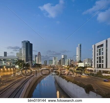Traffic Flowing in and Out of Downtown Tel Aviv View Large Photo Image Picture - Traffic Flowing in and Out of Downtown Tel Aviv. Fotosearch