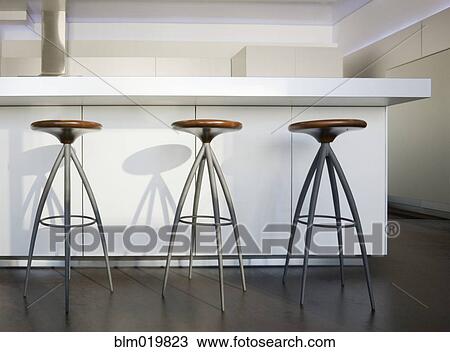 Stock Image - Trio of Barstools. Fotosearch