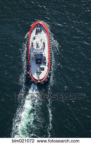 Stock Image - Tugboat in the Water. Fotosearch
