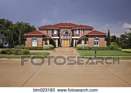 Tuscan Style Home View Large Photo Image Stock Image - Tuscan Style Home. Fotosearch