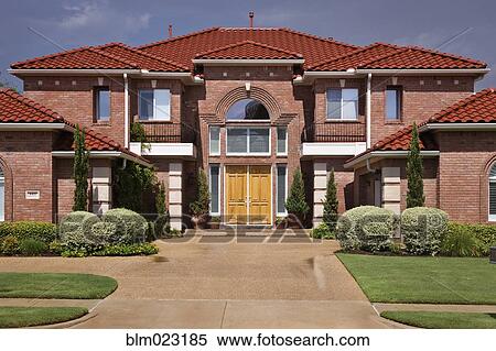 Tuscan Style Home View Large Photo Image Stock Photography - Tuscan Style Home. Fotosearch