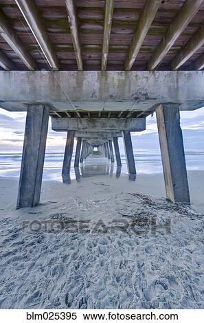 Tybee Pier at Dawn View Large Photo Image Stock Photography - Tybee Pier at Dawn. Fotosearch