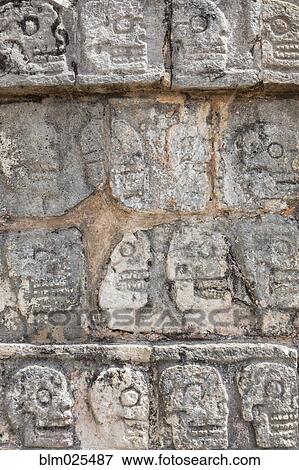 Tzompantli or Platform of the skulls View Large Photo Image Stock Photo - Tzompantli or Platform of the skulls. Fotosearch