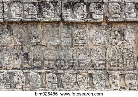 Tzompantli or Platform of the skulls View Large Photo Image Stock Photograph - Tzompantli or Platform of the skulls. Fotosearch