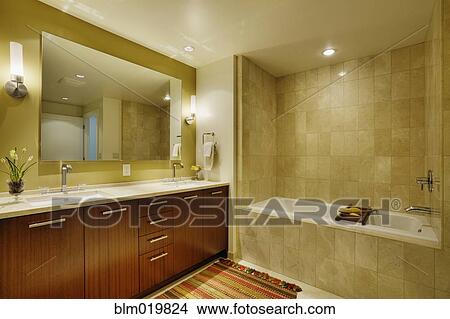 Upscale Bathroom Interior View Large Photo Image Picture - Upscale Bathroom Interior. Fotosearch