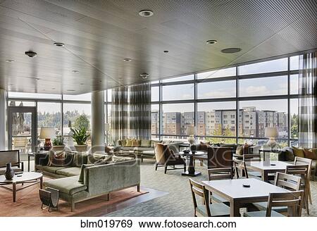 Upscale High Rise Lounge View Large Photo Image Stock Photo - Upscale High Rise Lounge. Fotosearch