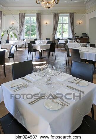 Stock Photo - Upscale Hotel Dining Room. Fotosearch