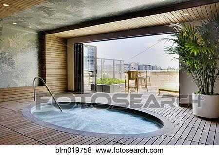 Stock Photo - Upscale Jacuzzi Area. Fotosearch