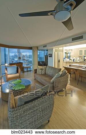 Upscale Living Room in High Rise Condo View Large Photo Image Stock Image - Upscale Living Room in High Rise Condo. Fotosearch